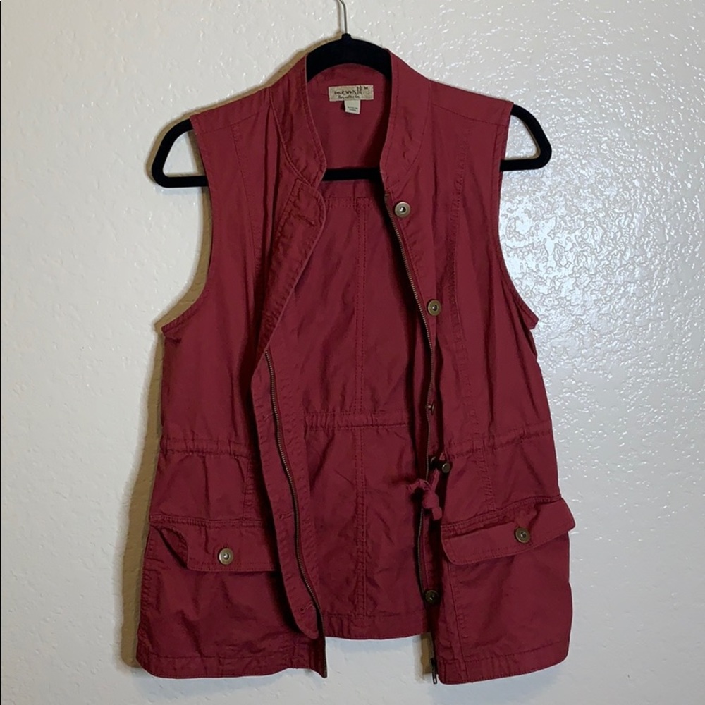 One World burgundy surplus utility vest
